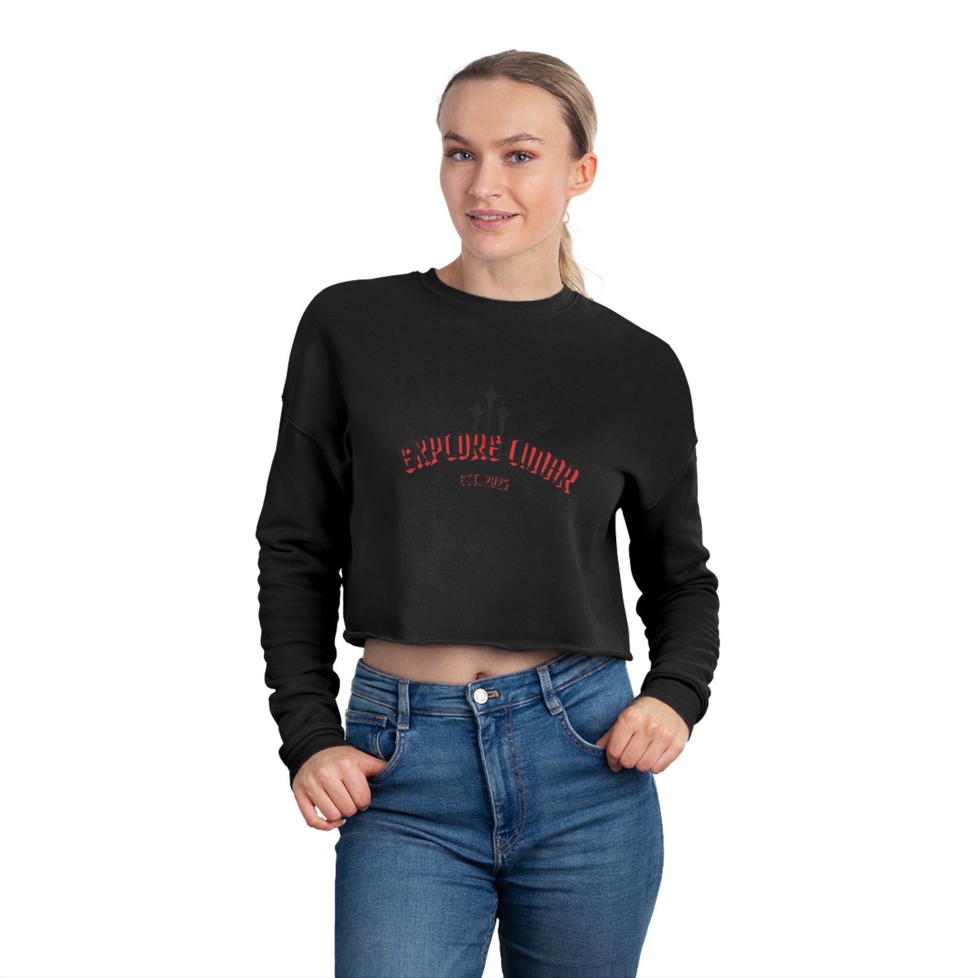 "Explore Lunar" Women's Cropped Sweatshirt