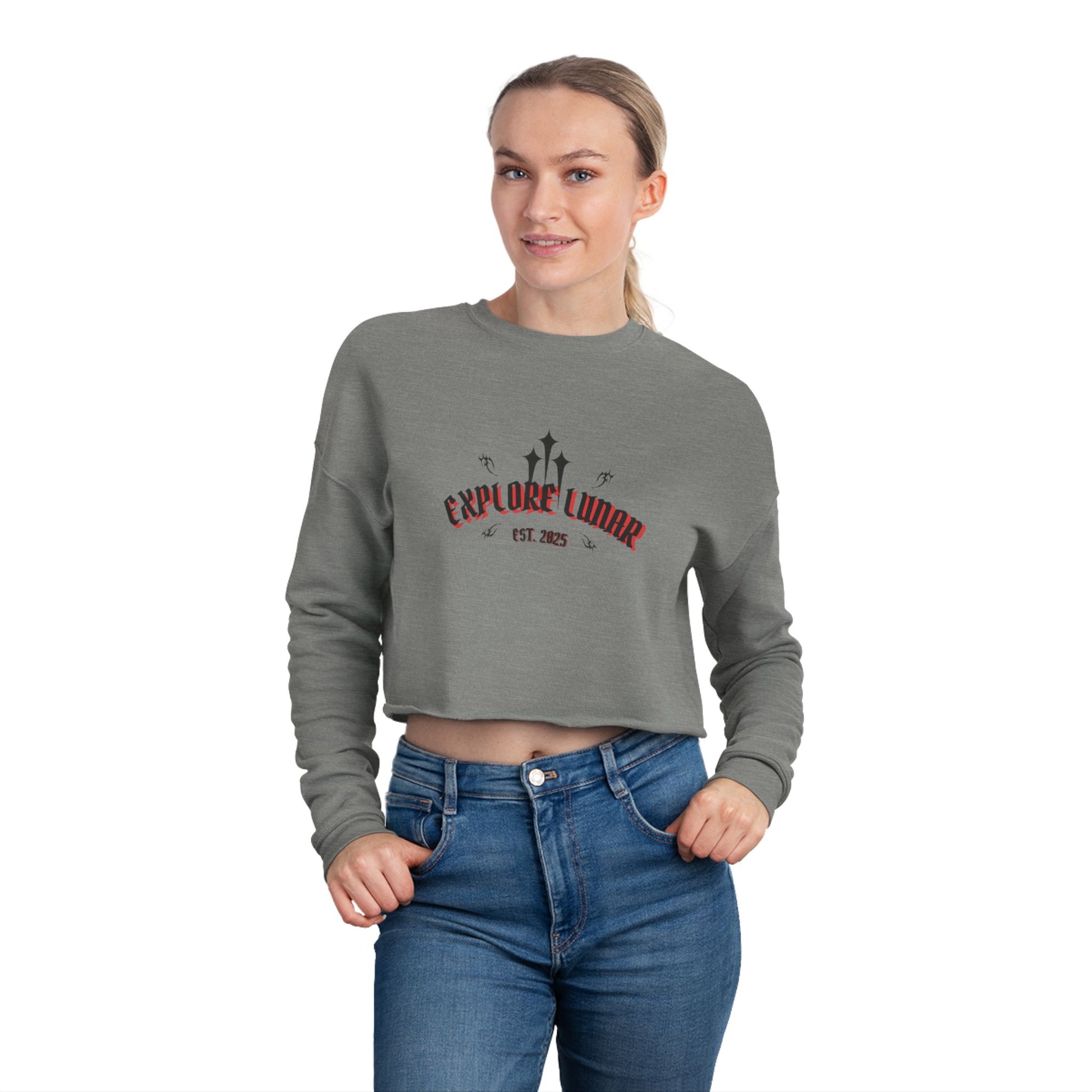 "Explore Lunar" Women's Cropped Sweatshirt