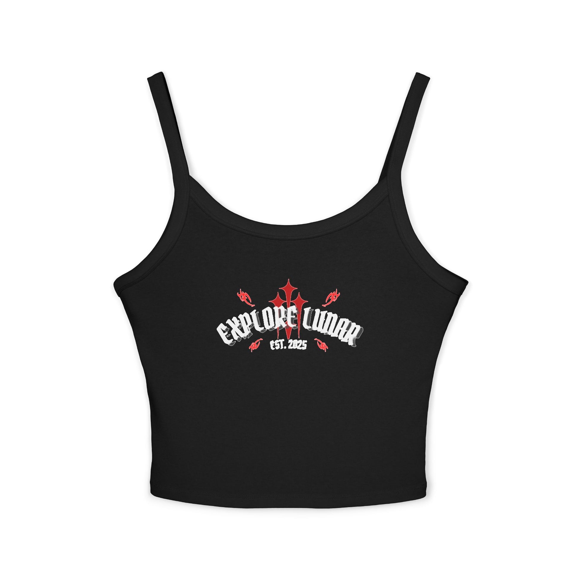 Lunar Adventure Women's Spaghetti Strap Tank Top, Explore the Universe
