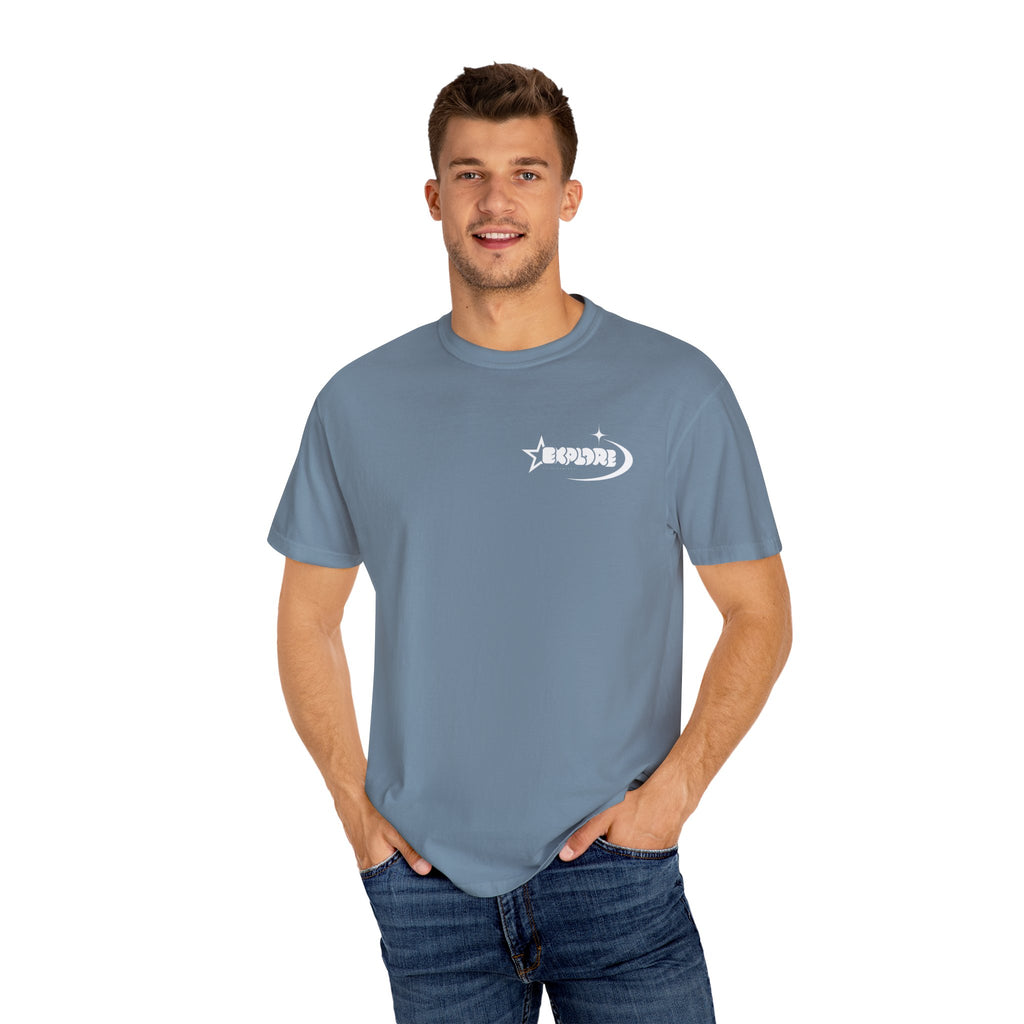 "XPLR LUNAR" box logo statement T-shirt
