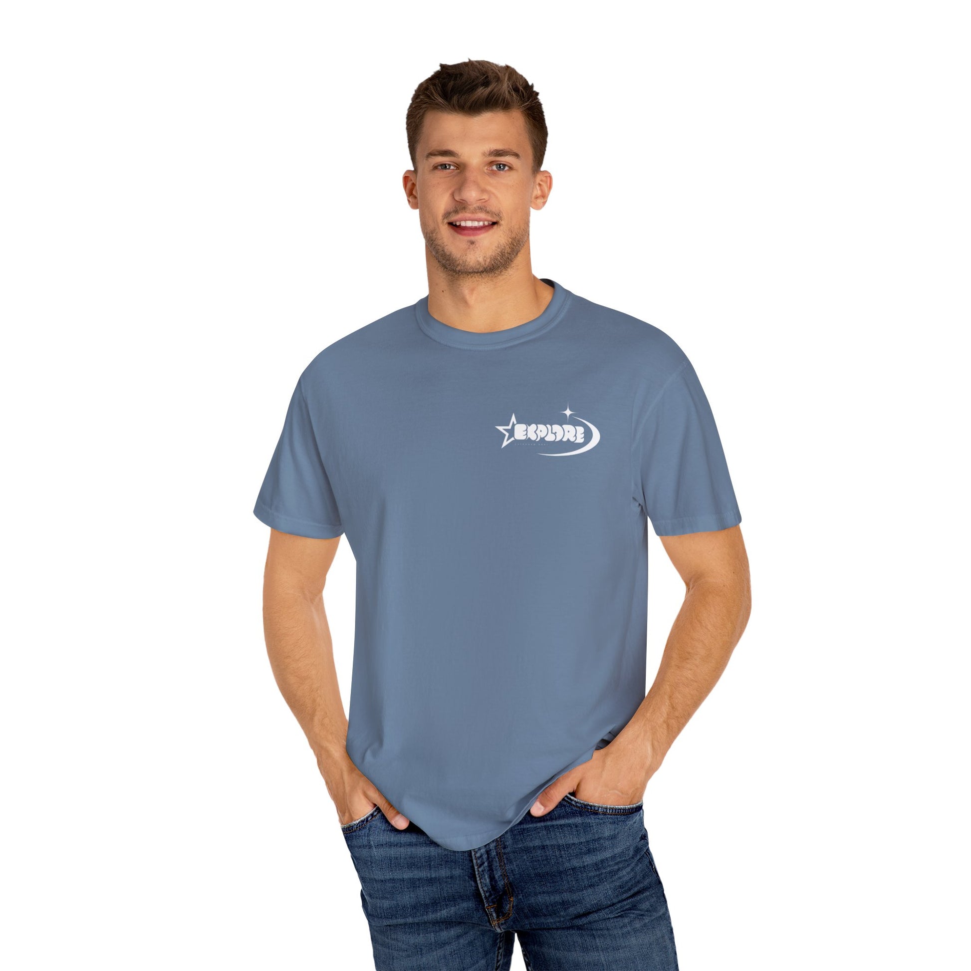 "XPLR LUNAR" box logo statement T-shirt
