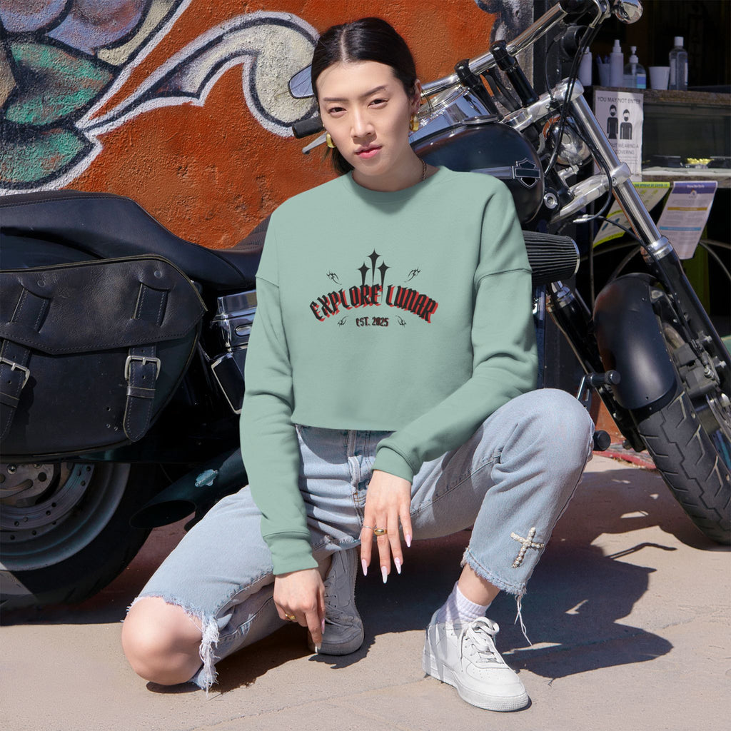"Explore Lunar" Women's Cropped Sweatshirt