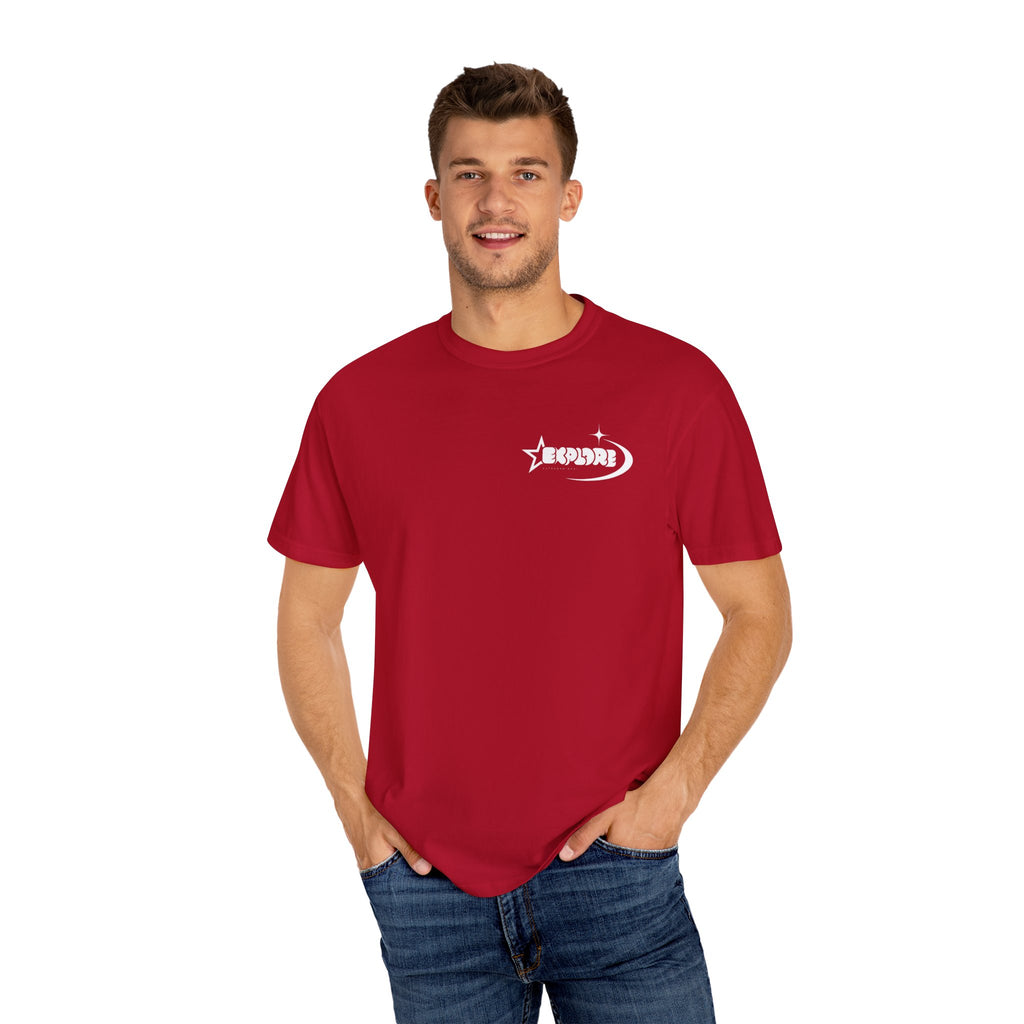 "XPLR LUNAR" box logo statement T-shirt