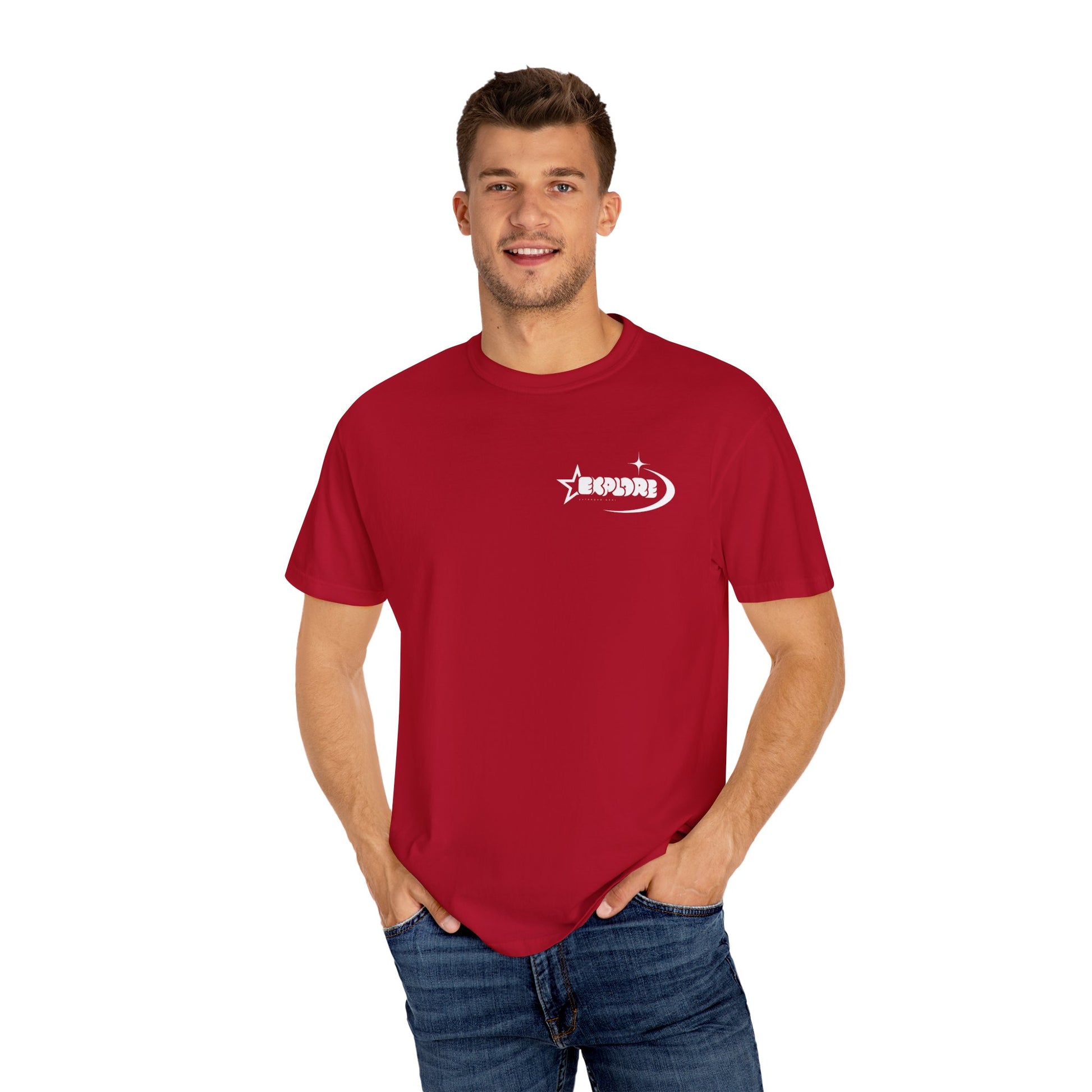 "XPLR LUNAR" box logo statement T-shirt